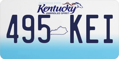 KY license plate 495KEI