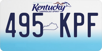 KY license plate 495KPF