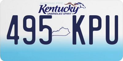 KY license plate 495KPU