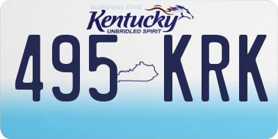 KY license plate 495KRK