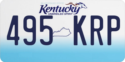KY license plate 495KRP