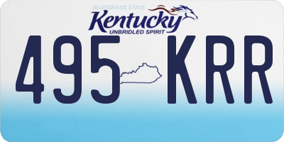 KY license plate 495KRR