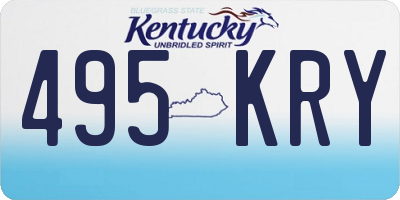 KY license plate 495KRY
