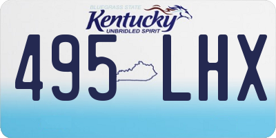 KY license plate 495LHX