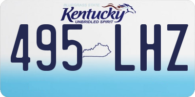 KY license plate 495LHZ