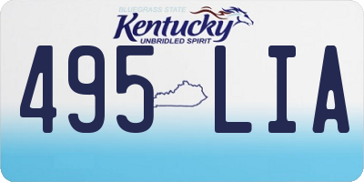 KY license plate 495LIA
