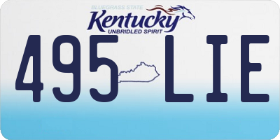 KY license plate 495LIE