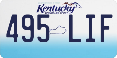 KY license plate 495LIF