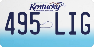 KY license plate 495LIG