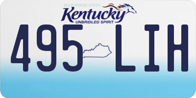 KY license plate 495LIH