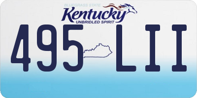 KY license plate 495LII