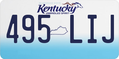 KY license plate 495LIJ