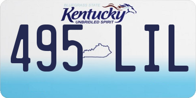 KY license plate 495LIL