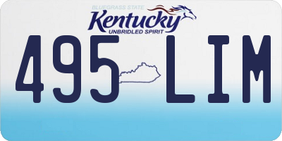 KY license plate 495LIM