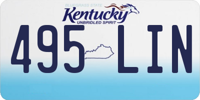 KY license plate 495LIN