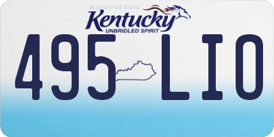 KY license plate 495LIO