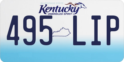 KY license plate 495LIP