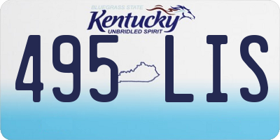 KY license plate 495LIS