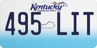 KY license plate 495LIT