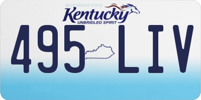 KY license plate 495LIV