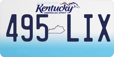 KY license plate 495LIX
