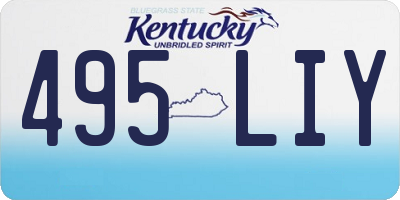 KY license plate 495LIY