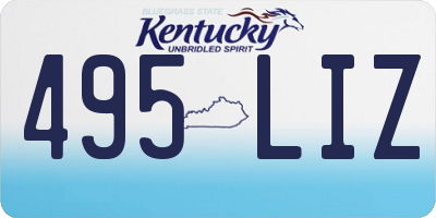 KY license plate 495LIZ