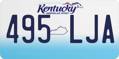 KY license plate 495LJA