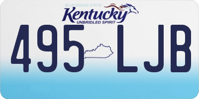 KY license plate 495LJB
