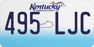 KY license plate 495LJC