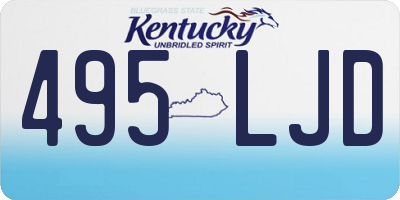 KY license plate 495LJD