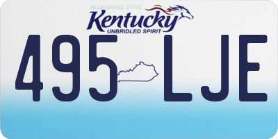 KY license plate 495LJE