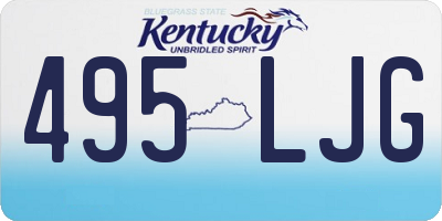 KY license plate 495LJG