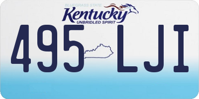 KY license plate 495LJI