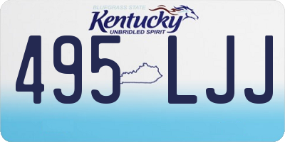 KY license plate 495LJJ