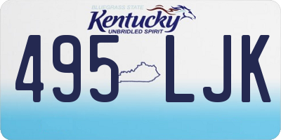 KY license plate 495LJK