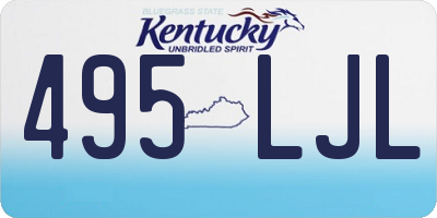 KY license plate 495LJL