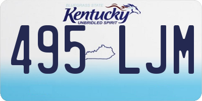 KY license plate 495LJM