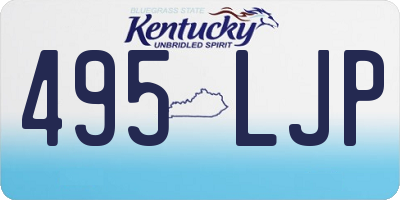KY license plate 495LJP
