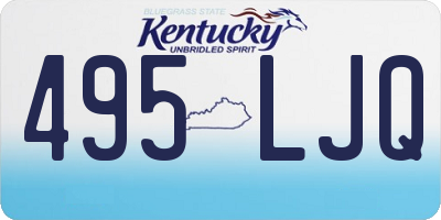 KY license plate 495LJQ