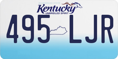 KY license plate 495LJR
