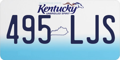 KY license plate 495LJS