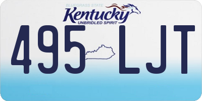 KY license plate 495LJT