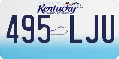 KY license plate 495LJU