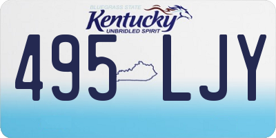 KY license plate 495LJY
