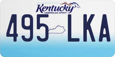 KY license plate 495LKA