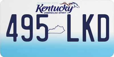 KY license plate 495LKD