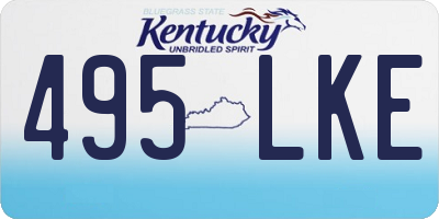 KY license plate 495LKE
