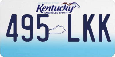 KY license plate 495LKK