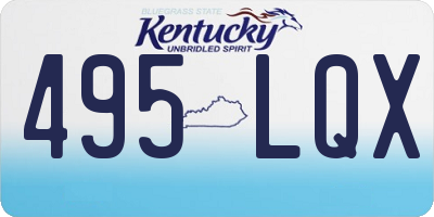 KY license plate 495LQX